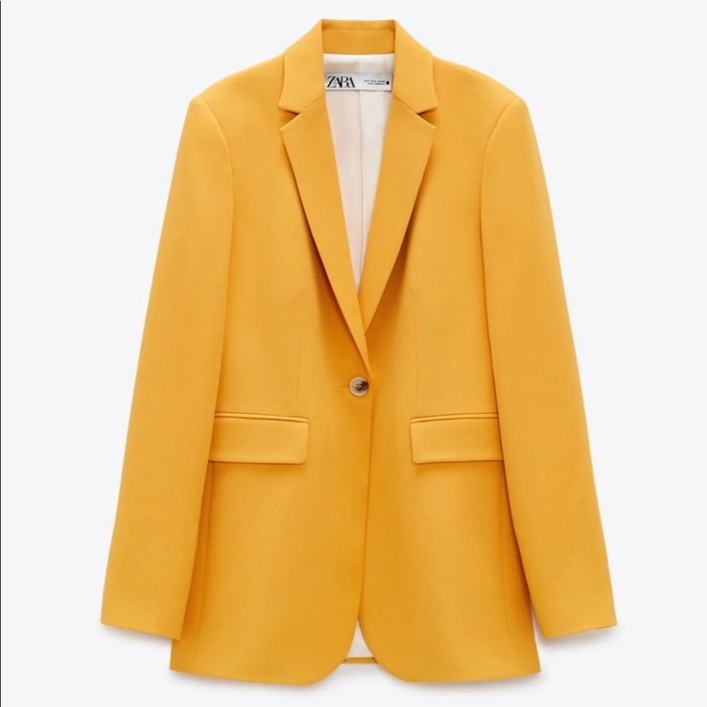 Zara Fitted Blazer -Yellow